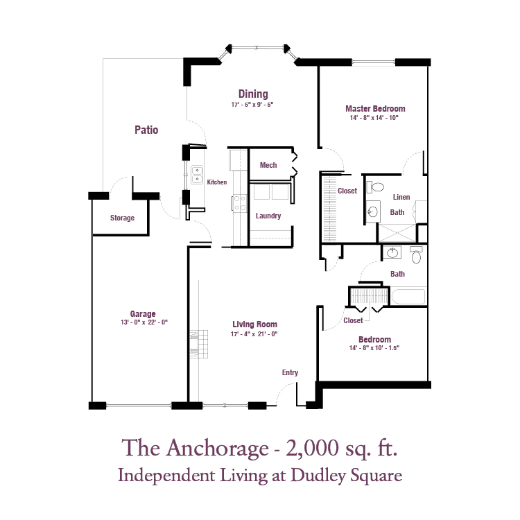 Best Independent Senior living house plan, The Anchorage Floor Plan in Louisville, Kentucky