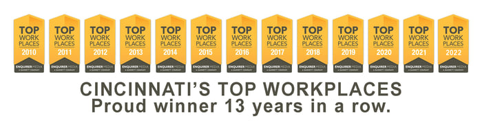 ERS is a Top Workplace in Great Cincinnati. Proud winner for 13 straight years.