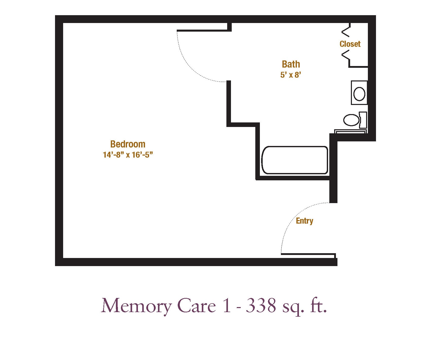 ECH Floor Plan - Memory Care 1_338sqft
