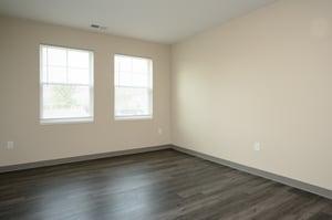 Living Room with hard wood floors in senior living apartment in Florence, KY