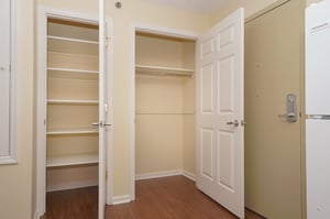 Closets for storage in private senior apartments in Cincinnati